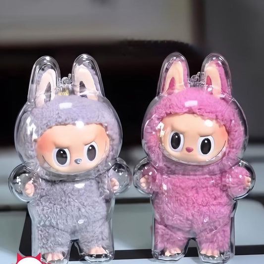 Transparent Protective Cover for Lebubu PlushFigure Doll & The Monsters, Standing & SittingPosture